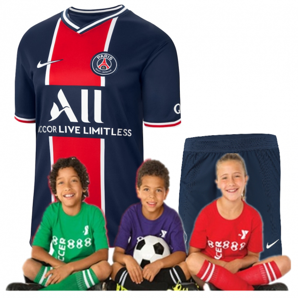 Kid's Paris Saint-Germain Home Suit 20/21 (Customizable)