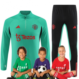 Kid's 23/24 Manchester United Training Suits Green